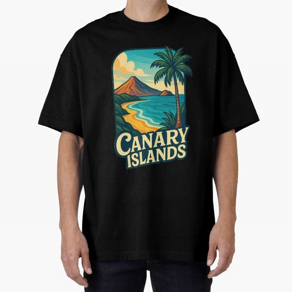 Tropical Shoreline of the Canary Islands Spain Oversized T-Shirt Follow Every Goal of FIFA World Cup 2026 Group Stage for Fans of Mbappe and Argentina, Bringing Football History, Final Match Energy, Crowd Noise and Once in a Lifetime Moments; Great