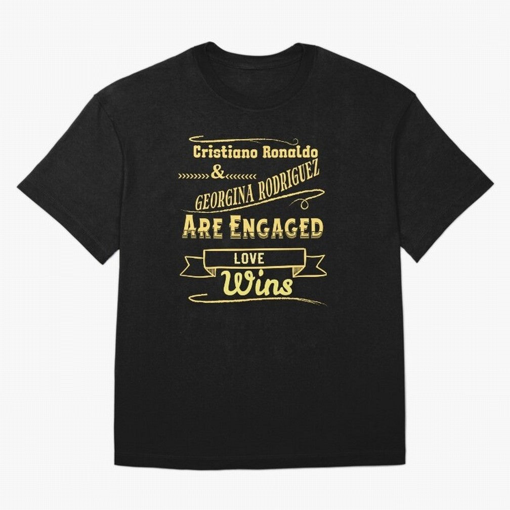 Cristiano & Georgina Engagement ¨C True Love Story Oversized T-Shirt Join FIFA World Cup 2026 Group Stage Spirit, with England, France and Netherlands, Neymar, Haaland and Cristiano Ronaldo, Retro Football Energy, Iconic Rivalries, Trophy Chase