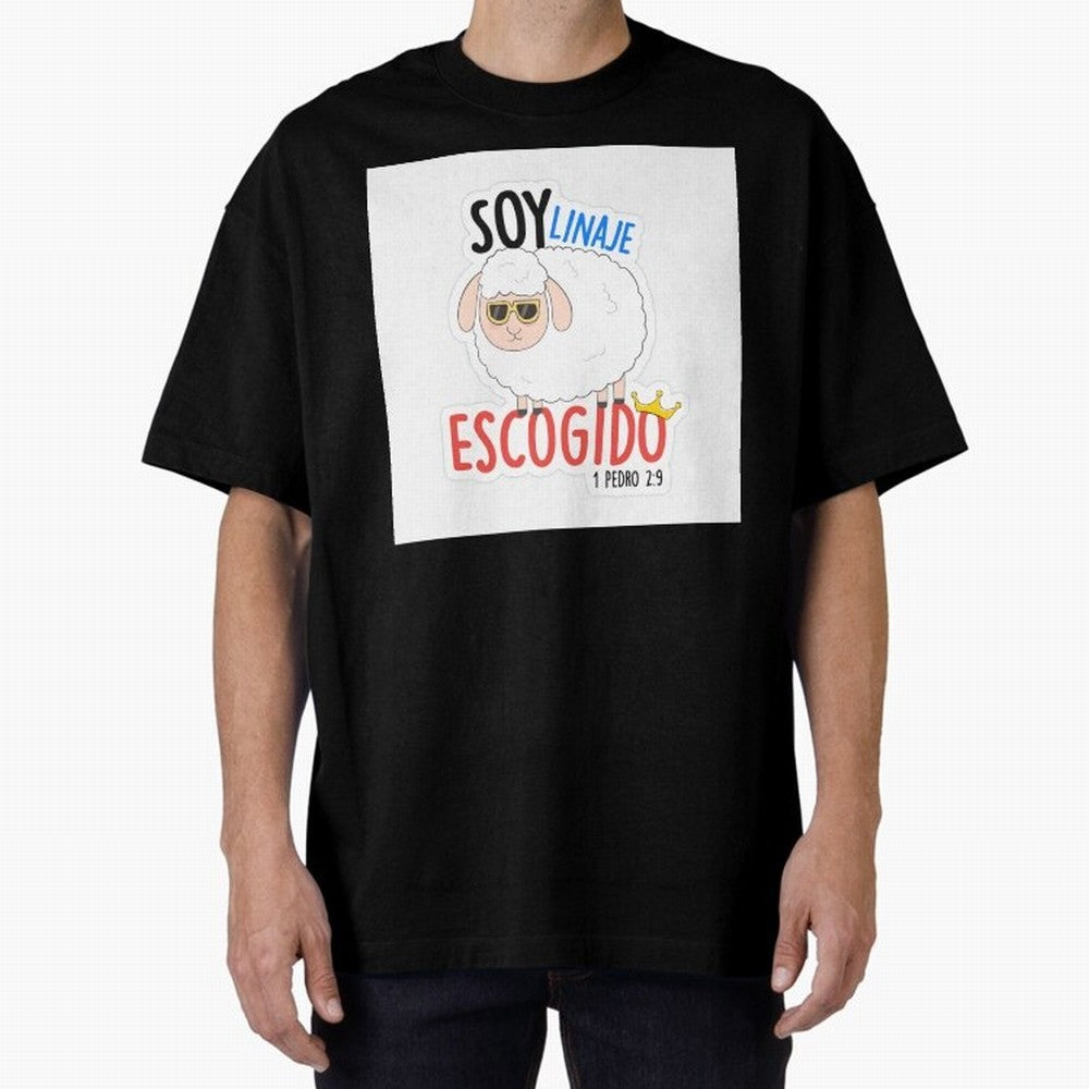 Soy Linaje Escogido - Sticker Cristiano Oversized T-Shirt Remember the FIFA World Cup 2026 USA Canada Mexico Journey through Messi, Neymar and Mbappe Highlights, Argentina, France and Brazil Pride, Supporter Pride, Iconic Celebrations, Legendary