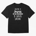 Acepta a Jes¨²s en tu Corazon Mensaje Cristianos Dios Spanish Oversized T-Shirt Celebrate the Magic of FIFA World Cup 2026 USA Canada Mexico for Fans of Messi, Neymar and Mbappe and Argentina, France and Brazil, Bringing Vintage Soccer Flavor,