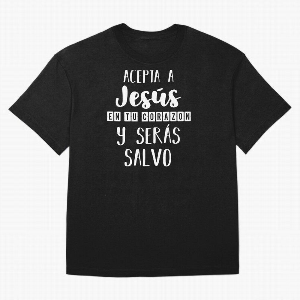 Acepta a Jes¨²s en tu Corazon Mensaje Cristianos Dios Spanish Oversized T-Shirt Celebrate the Magic of FIFA World Cup 2026 USA Canada Mexico for Fans of Messi, Neymar and Mbappe and Argentina, France and Brazil, Bringing Vintage Soccer Flavor,