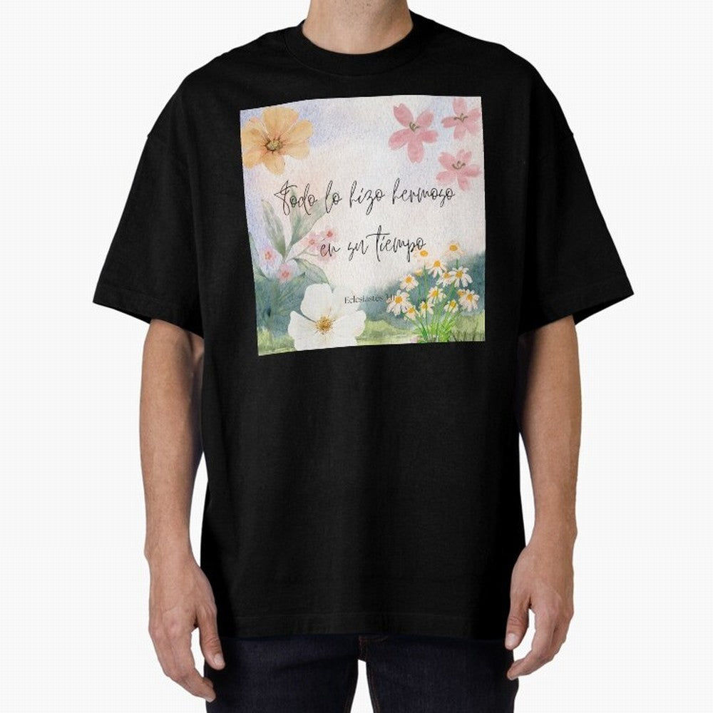 Christian Bible Verse Spanish Art Oversized T-Shirt Capture Stadium Memories from Global Football Passion for FIFA World Cup 2026, Inspired by Cristiano Ronaldo, Haaland and CR7, Argentina and Brazil, Tournament Hype, Historic Matchups, Family