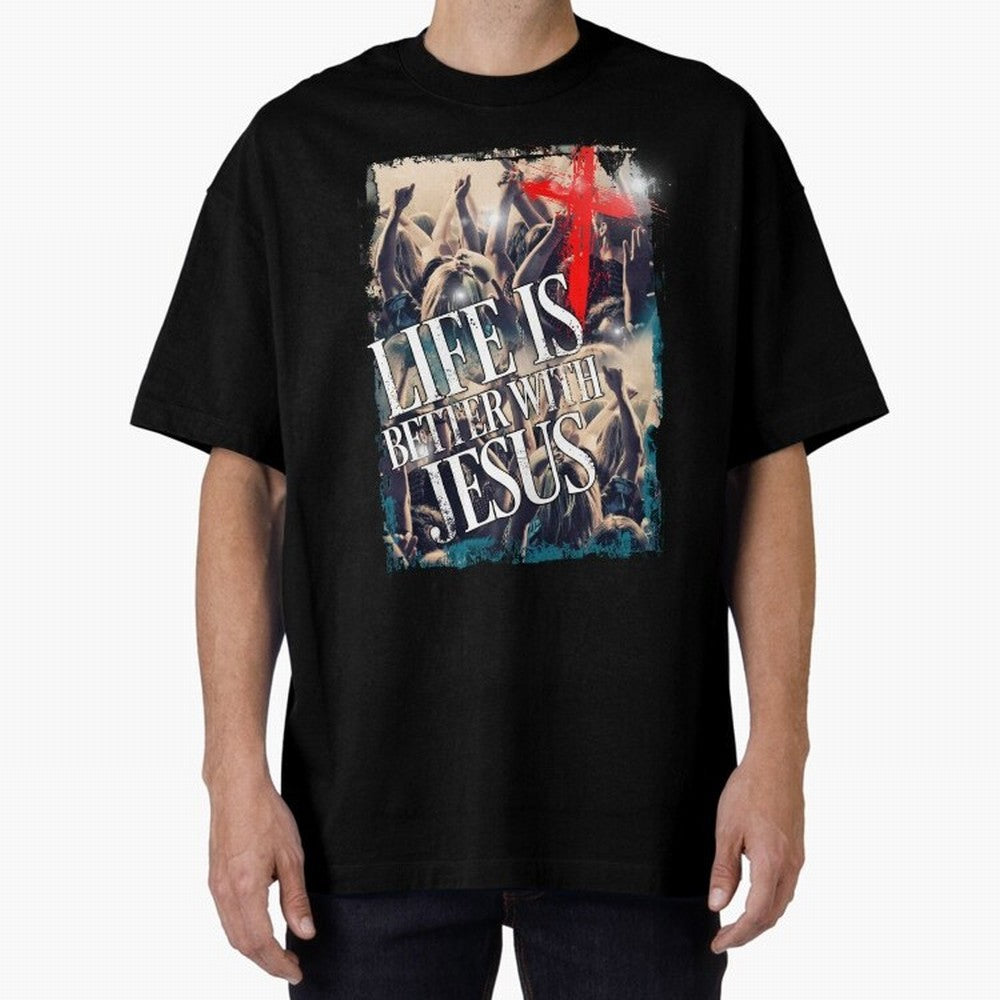 LIfe is Better with Jesus Oversized T-Shirt Follow the Road to the FIFA World Cup 2026 Group Stage Journey through Cristiano Ronaldo, Haaland and CR7 Highlights, Brazil, Portugal and Argentina Pride, Champion Mindset, Group Stage Buzz, Knockout