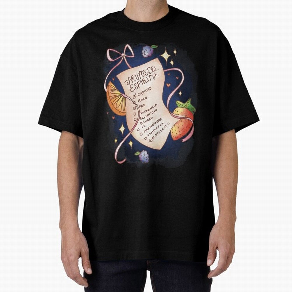 Chrisitian Frutos del Espiritu, Cristiano, Iglesia, Religioso Oversized T-Shirt Show Passion for the Stars of FIFA World Cup 2026 Group Stage for Fans of CR7 and Spain and Netherlands, Bringing Global Supporter Spirit, Legendary Goals, National