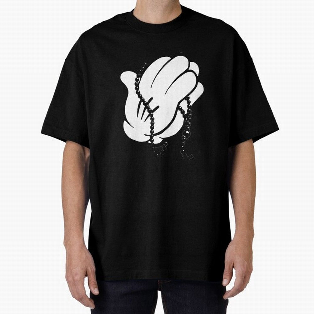 Funny praying hands Oversized T-Shirt Show Your Stadium Side during Global Football Passion for FIFA World Cup 2026 Group Stage, with CR7, France, Fan Favorite Moments, National Team Passion, Big Match Drama and Soccer History; Perfect for Fans,