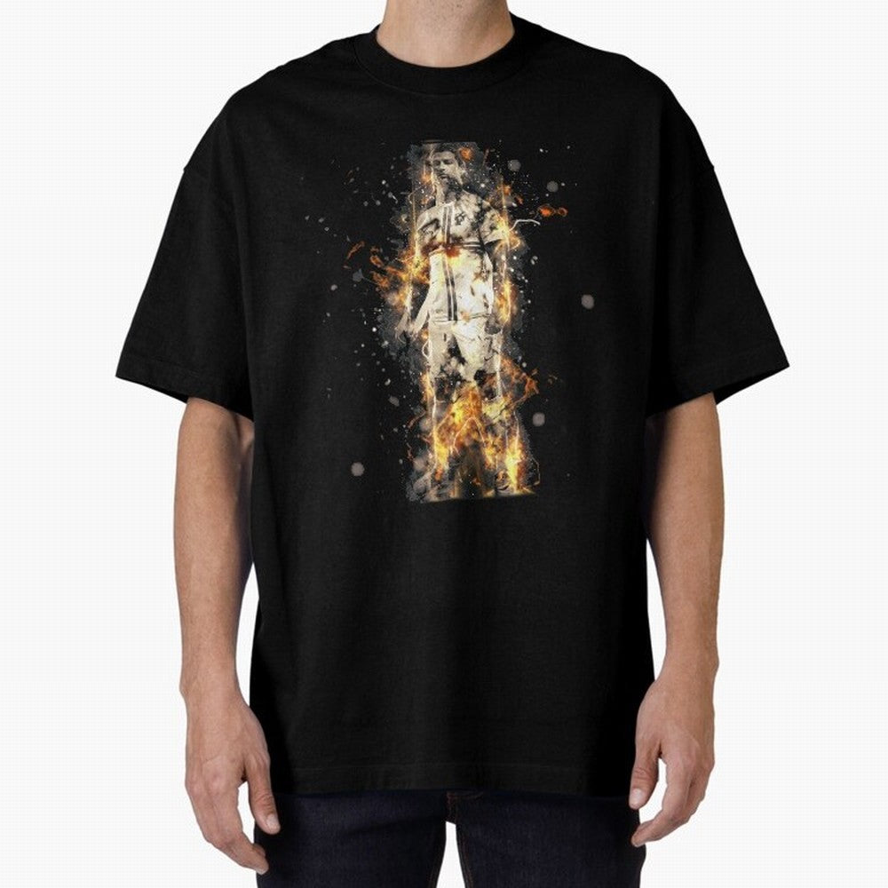 Ronaldo On Fire T Shirt Cristiano Cr7 Soccer S Jersey Men Madrid 7 Portugal Football Real White Kids Tee Mens Black Oversized T-Shirt Mark FIFA World Cup 2026 USA Canada Mexico Spirit, Driven by Argentina, Cristiano Ronaldo, Soccer Culture,