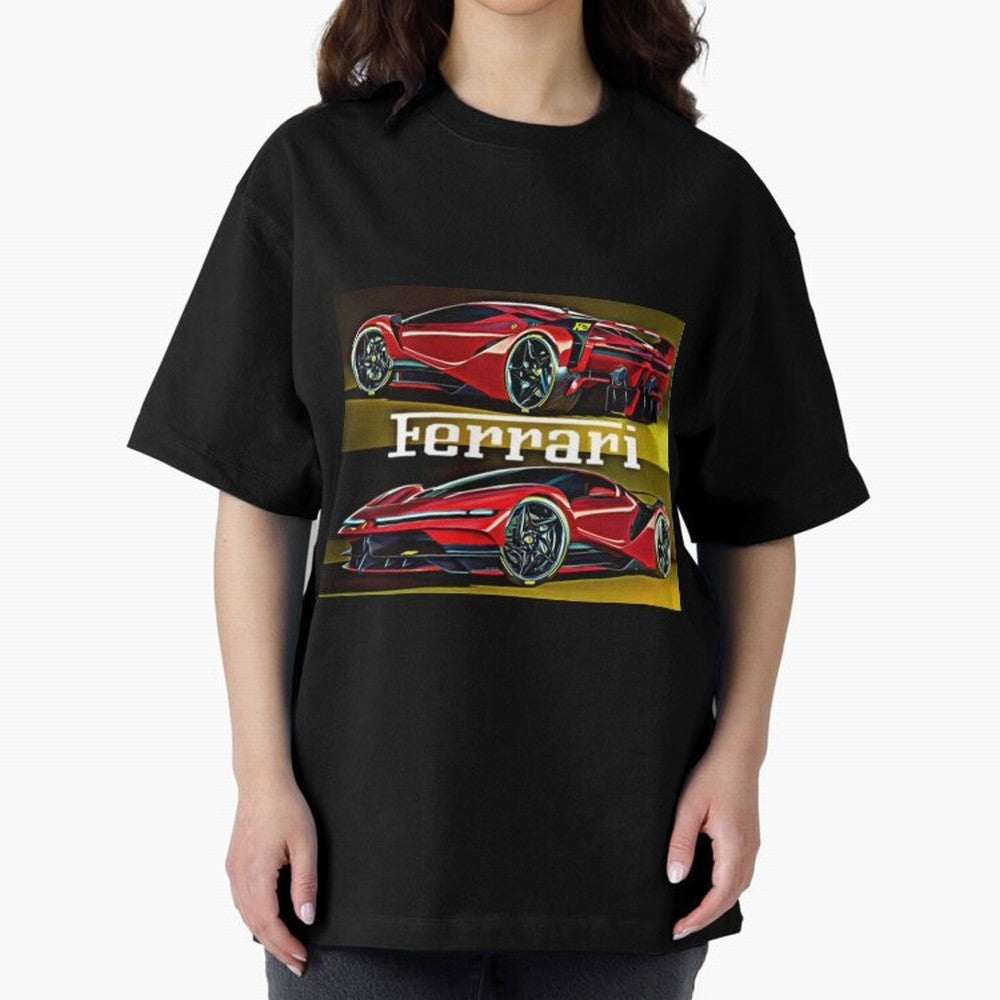 Ferarri F Concept Oversized T-Shirt Enjoy the FIFA World Cup 2026 USA Canada Mexico Journey through Cristiano Ronaldo, Haaland and CR7 Highlights, Brazil Pride, Fan Favorite Moments, National Team Passion, Big Match Drama and Soccer History; Great