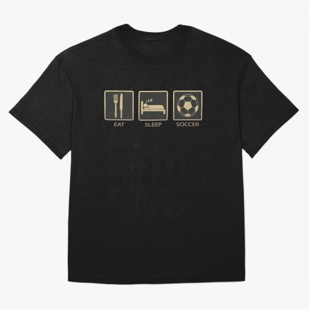 Eat Sleep Soccer Oversized T-Shirt Cheer for Match Day Hype around FIFA World Cup 2026, CR7, Argentina, Stadium Memories, Football Loyalty, International Chants and Championship Tradition; Great for Supporters Who Love Legendary Players, National