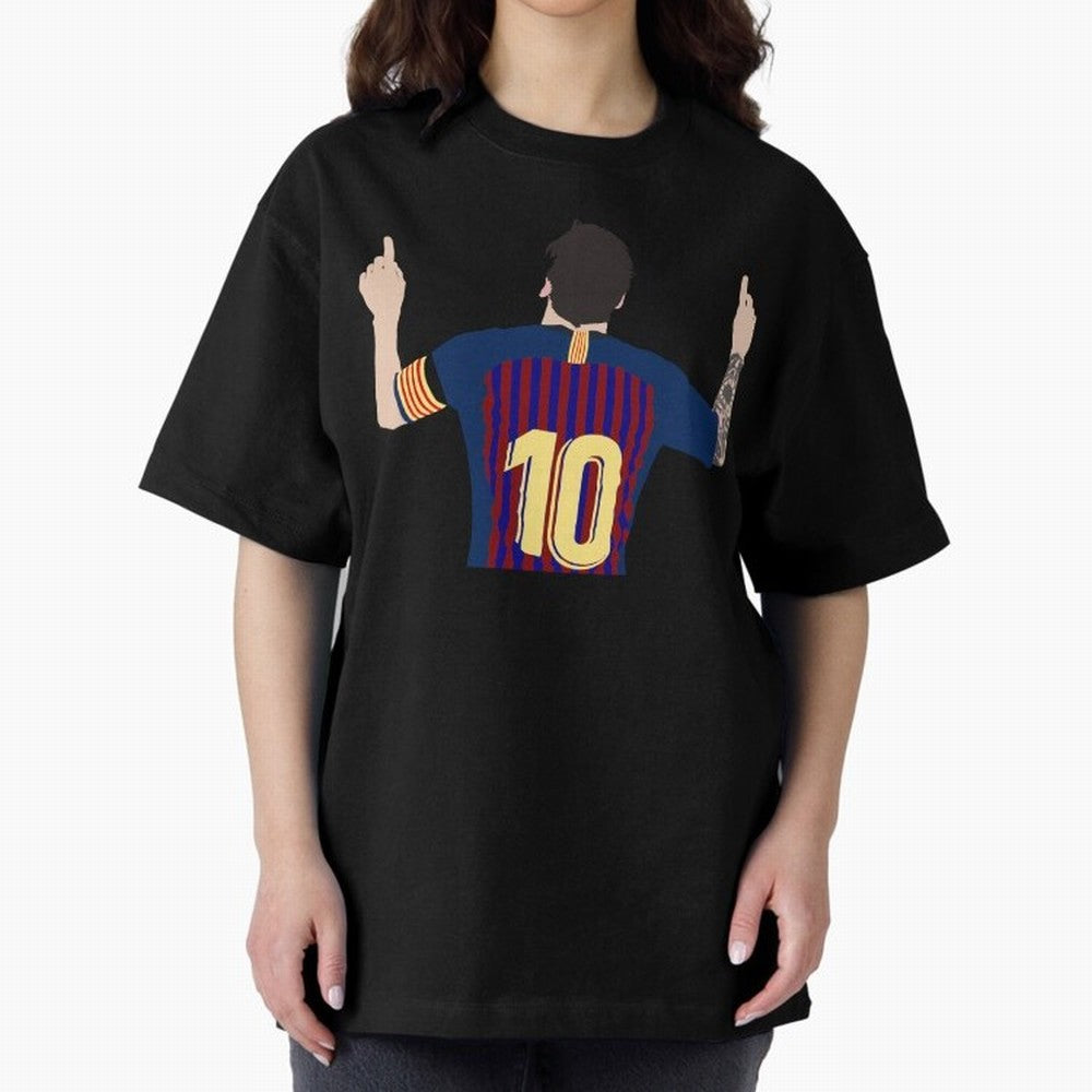 Lionel Messi Iconic Goal Celebration #o44 Oversized T-Shirt Show Support during Global Football Passion for FIFA World Cup 2026 Group Stage, Driven by Neymar, Brazil, Portugal and Argentina, Goal Celebration Energy, Supporter Heritage, Football