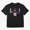 Lionel Messi Iconic Goal Celebration #o44 Oversized T-Shirt Show Support during Global Football Passion for FIFA World Cup 2026 Group Stage, Driven by Neymar, Brazil, Portugal and Argentina, Goal Celebration Energy, Supporter Heritage, Football
