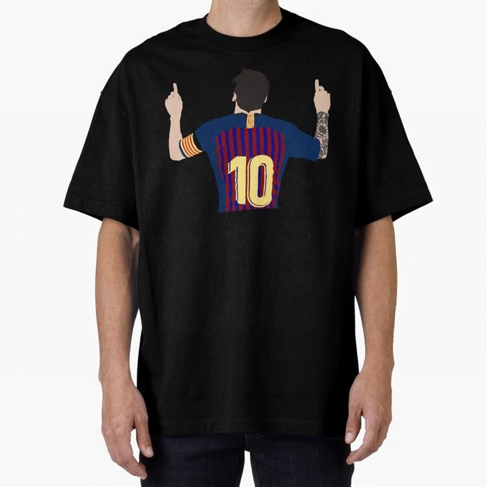 Lionel Messi Iconic Goal Celebration #o44 Oversized T-Shirt Show Support during Global Football Passion for FIFA World Cup 2026 Group Stage, Driven by Neymar, Brazil, Portugal and Argentina, Goal Celebration Energy, Supporter Heritage, Football
