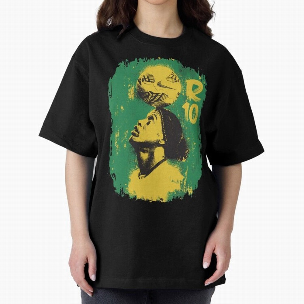 Ronaldinho Oversized T-Shirt Celebrate Every Goal in FIFA World Cup 2026 for Fans of Cristiano Ronaldo, Haaland and CR7 and France, Bringing Fan Favorite Moments, National Team Passion, Big Match Drama and Soccer History; Built for Supporters