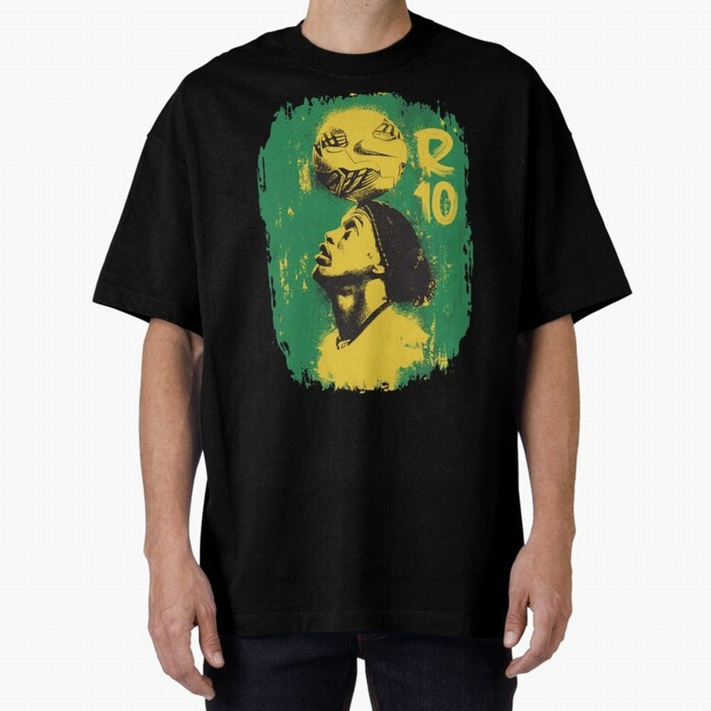 Ronaldinho Oversized T-Shirt Celebrate Every Goal in FIFA World Cup 2026 for Fans of Cristiano Ronaldo, Haaland and CR7 and France, Bringing Fan Favorite Moments, National Team Passion, Big Match Drama and Soccer History; Built for Supporters