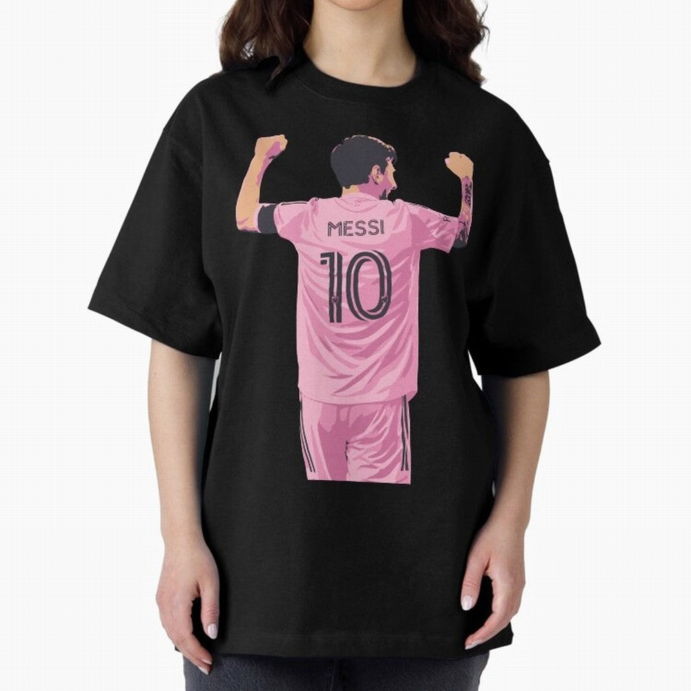 Lionel Messi Celebration Oversized T-Shirt Bring Match Day Fire to FIFA World Cup 2026 USA Canada Mexico Filled with CR7 and Messi, Portugal Energy, Stadium Memories, Football Loyalty, International Chants and Championship Tradition; Great for