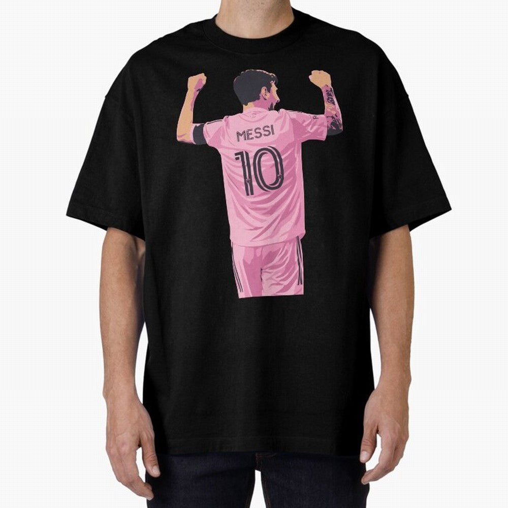 Lionel Messi Celebration Oversized T-Shirt Bring Match Day Fire to FIFA World Cup 2026 USA Canada Mexico Filled with CR7 and Messi, Portugal Energy, Stadium Memories, Football Loyalty, International Chants and Championship Tradition; Great for