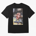 Ronaldo Luis Nazario de Lima Art Oversized T-Shirt Capture FIFA World Cup 2026 Group Stage with Haaland and Mbappe, France Energy, Championship Spirit, Famous Goals, Roaring Crowds and International Football Unity; Great for Watch Parties, Sports