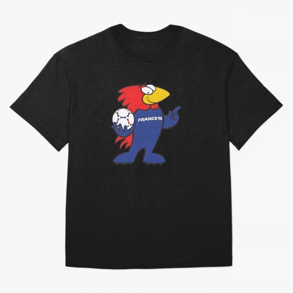 Footix - World Cup 98' Mascote Logo Oversized T-Shirt Carry the Colors and Pride of FIFA World Cup 2026 USA Canada Mexico Inspired by Messi and Cristiano Ronaldo, Portugal Energy, Vintage Soccer Flavor, Modern Football Stars, National Flags and