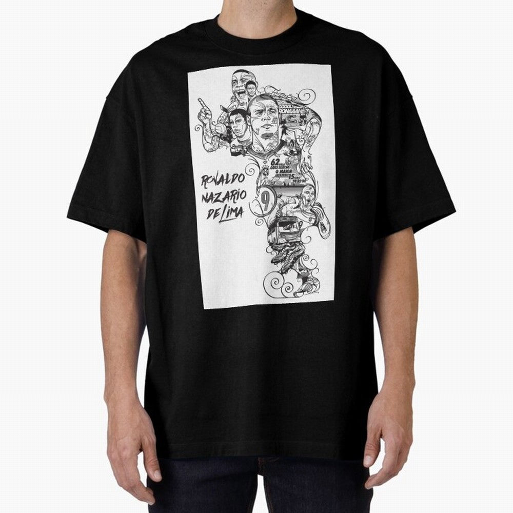 The R9 Era Oversized T-Shirt Join the Countdown to Match Day Hype around FIFA World Cup 2026 USA Canada Mexico, Haaland, England and Germany, Soccer Culture, Superstar Moments, National Team Dreams and Competitive Fire; Ideal for Football Dads,
