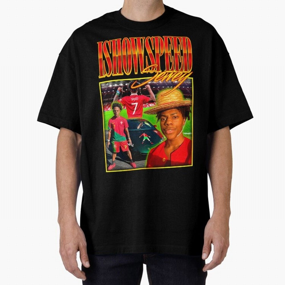 IShowSpeed Vintage Retro Y2K Design Oversized T-Shirt Join the Countdown to the FIFA World Cup 2026 Group Stage Journey through Haaland and Mbappe Highlights, France Pride, Stadium Memories, Football Loyalty, International Chants and Championship