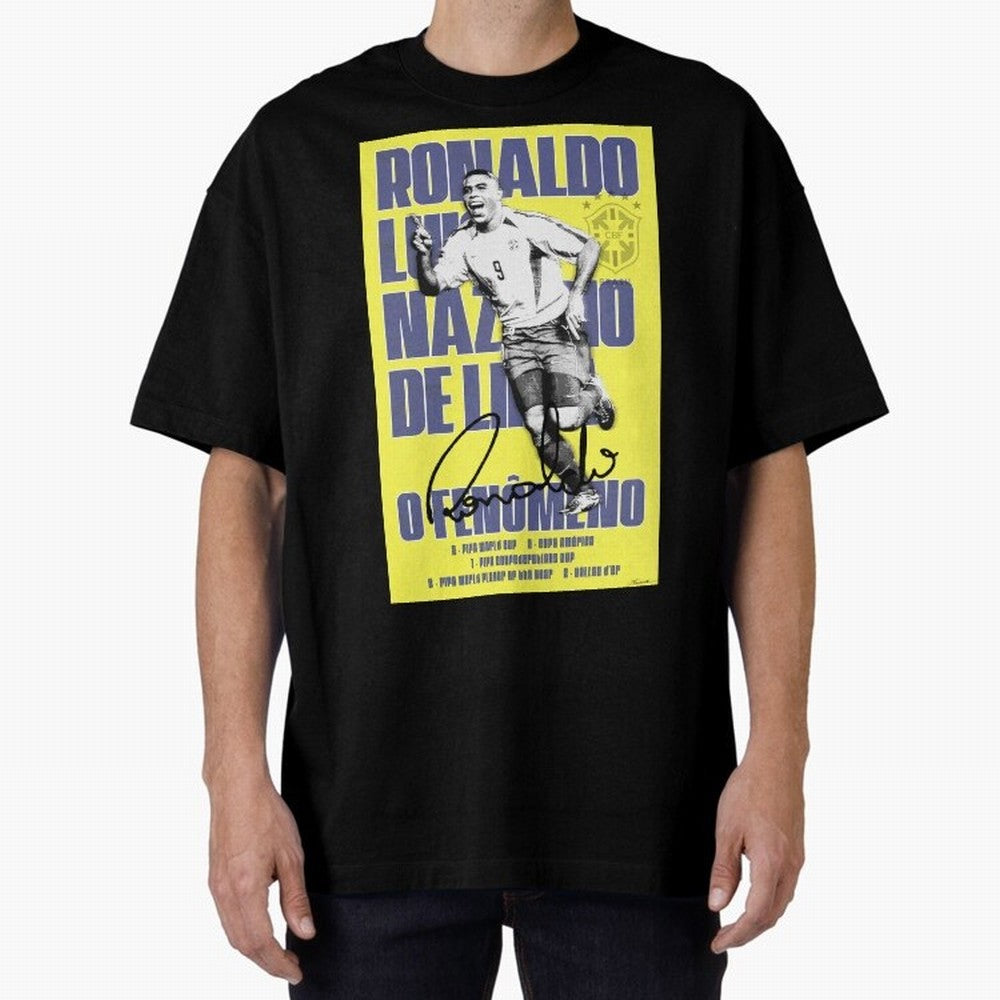 R9 Ronaldo Nazario Poster Oversized T-Shirt Showcase FIFA World Cup 2026 Filled with CR7, Portugal Energy, Football History, Final Match Energy, Crowd Noise and Once in a Lifetime Moments; Ideal for Football Dads, Football Moms, Friends, Collectors