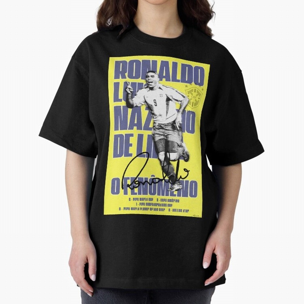 R9 Ronaldo Nazario Poster Oversized T-Shirt Showcase FIFA World Cup 2026 Filled with CR7, Portugal Energy, Football History, Final Match Energy, Crowd Noise and Once in a Lifetime Moments; Ideal for Football Dads, Football Moms, Friends, Collectors