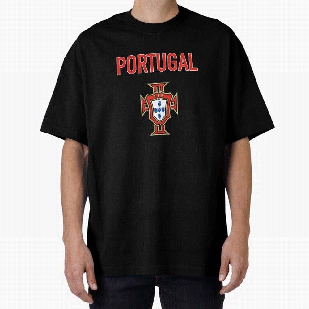 Portugal Oversized T-Shirt Enjoy FIFA World Cup 2026 Group Stage Spirit, Capturing France, CR7, Global Supporter Spirit, Legendary Goals, National Colors and Tournament Celebration; Perfect for Supporters Who Want Bold Football Energy, Global Pride