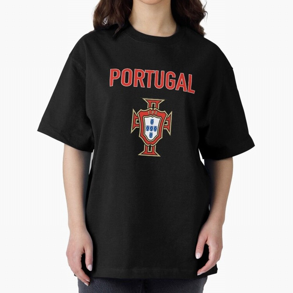 Portugal Oversized T-Shirt Enjoy FIFA World Cup 2026 Group Stage Spirit, Capturing France, CR7, Global Supporter Spirit, Legendary Goals, National Colors and Tournament Celebration; Perfect for Supporters Who Want Bold Football Energy, Global Pride