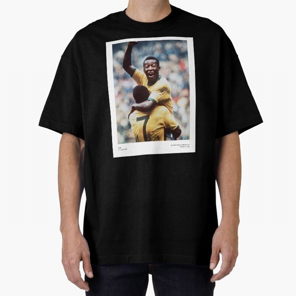 Pel¨¦'s Triumph: 1970 World Cup Legend Print Oversized T-Shirt Back the Journey through Match Day Hype around FIFA World Cup 2026 Group Stage, Cristiano Ronaldo, Haaland and CR7, Netherlands, Retro Football Energy, Iconic Rivalries, Trophy Chase