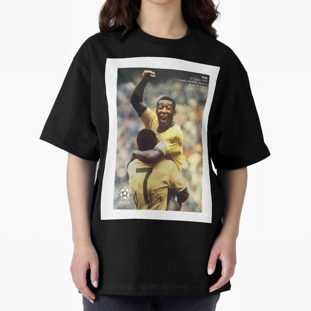 Pele Oversized T-Shirt Fuel Match Day Hype around FIFA World Cup 2026 Group Stage, Neymar, Haaland and Cristiano Ronaldo, Argentina, France and Brazil, Champion Mindset, Group Stage Buzz, Knockout Tension and Passionate Fan Culture; Ideal for