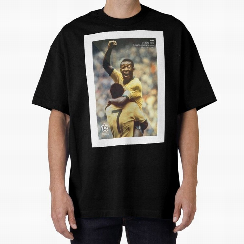 Pele Oversized T-Shirt Fuel Match Day Hype around FIFA World Cup 2026 Group Stage, Neymar, Haaland and Cristiano Ronaldo, Argentina, France and Brazil, Champion Mindset, Group Stage Buzz, Knockout Tension and Passionate Fan Culture; Ideal for