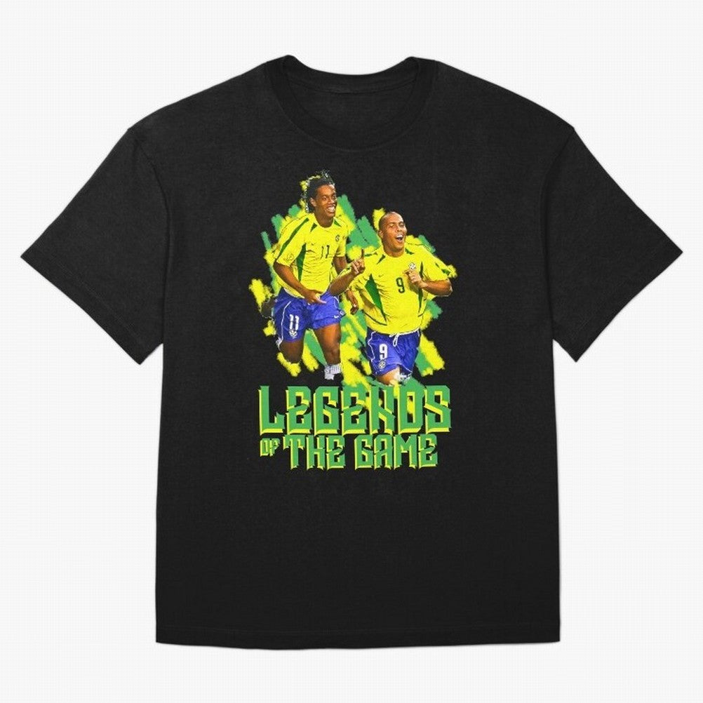 Ronaldinho and ronaldo brazil football print art Oversized T-Shirt Bring Stadium Energy to Match Day Hype around FIFA World Cup 2026 USA Canada Mexico, Haaland and Mbappe, Brazil, Goal Celebration Energy, Supporter Heritage, Football Icons and