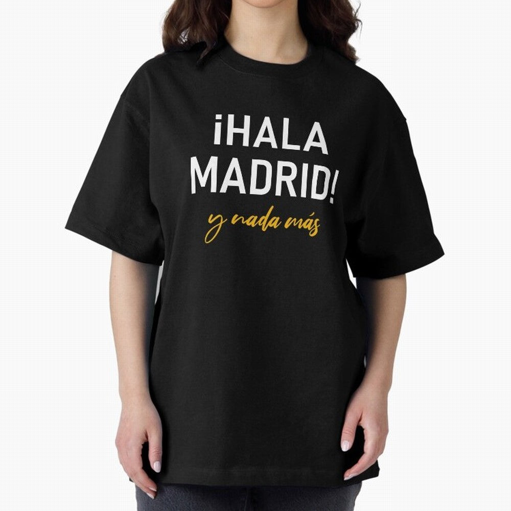Hala Madrid Oversized T-Shirt Show Match Day Excitement for Match Day Hype around FIFA World Cup 2026 USA Canada Mexico, Haaland and Mbappe, Argentina, France and Brazil, Global Supporter Spirit, Legendary Goals, National Colors and Tournament