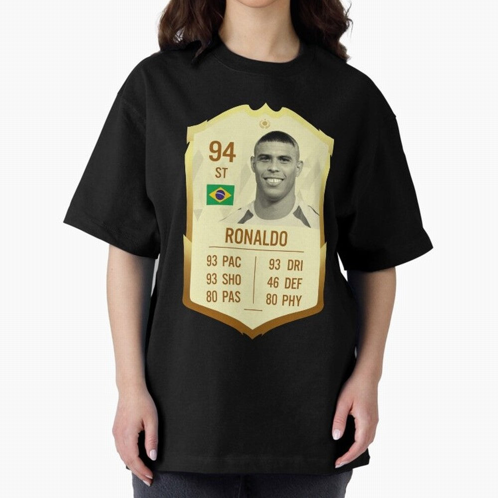 Ronaldo Ultimate Card Oversized T-Shirt Bring a Vintage Feel to Global Football Passion for FIFA World Cup 2026, Highlighting Haaland, Spain, Game Day Rituals, Football Legends, Country Pride and the Road to the Final; Created for Match Day