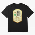Ronaldo Ultimate Card Oversized T-Shirt Bring a Vintage Feel to Global Football Passion for FIFA World Cup 2026, Highlighting Haaland, Spain, Game Day Rituals, Football Legends, Country Pride and the Road to the Final; Created for Match Day