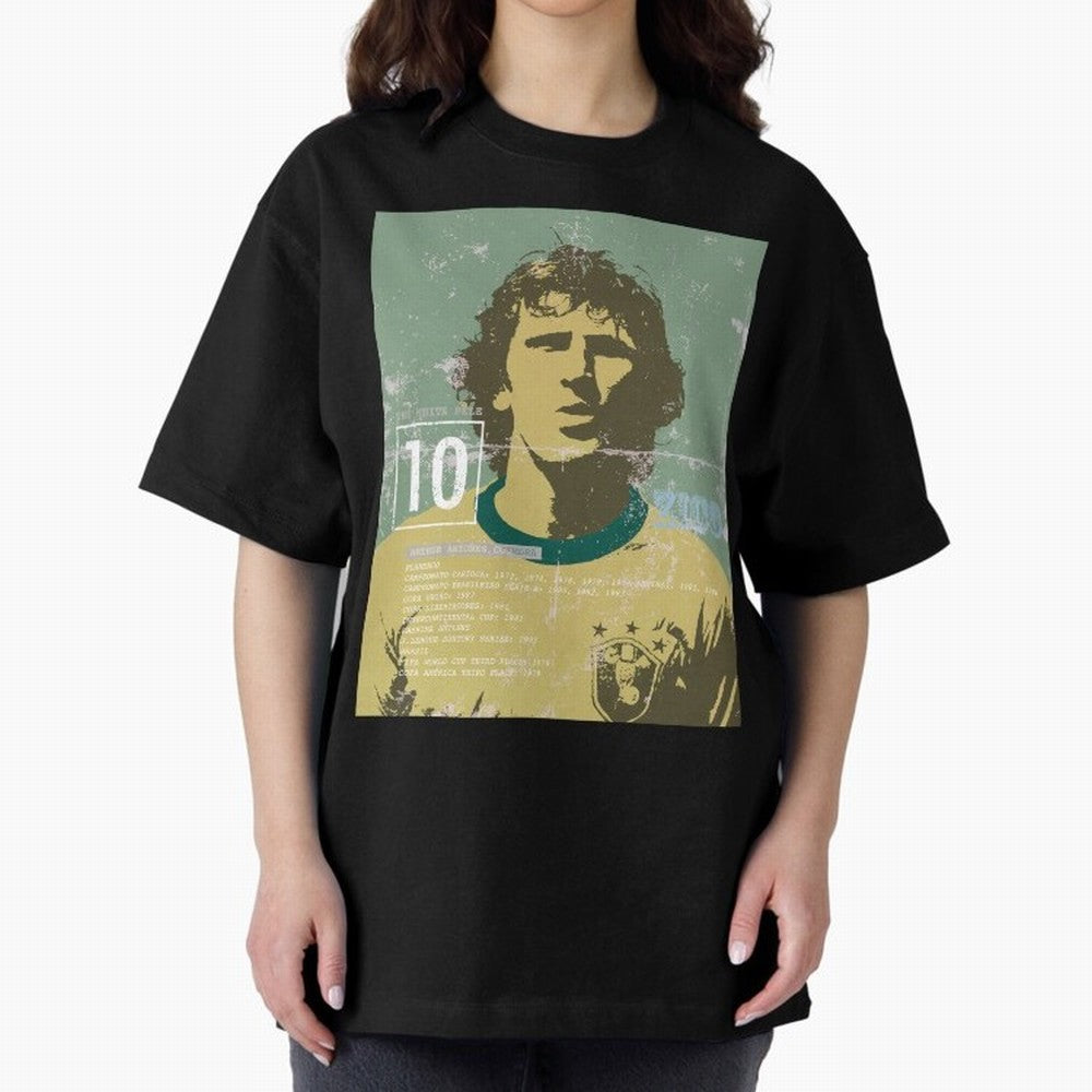 Zico Oversized T-Shirt Build the FIFA World Cup 2026 USA Canada Mexico Journey through CR7 Highlights, Netherlands Pride, Classic Soccer Heritage, Championship Pressure, Fan Loyalty and International Pride; Ideal for Fans Who Follow Messi,