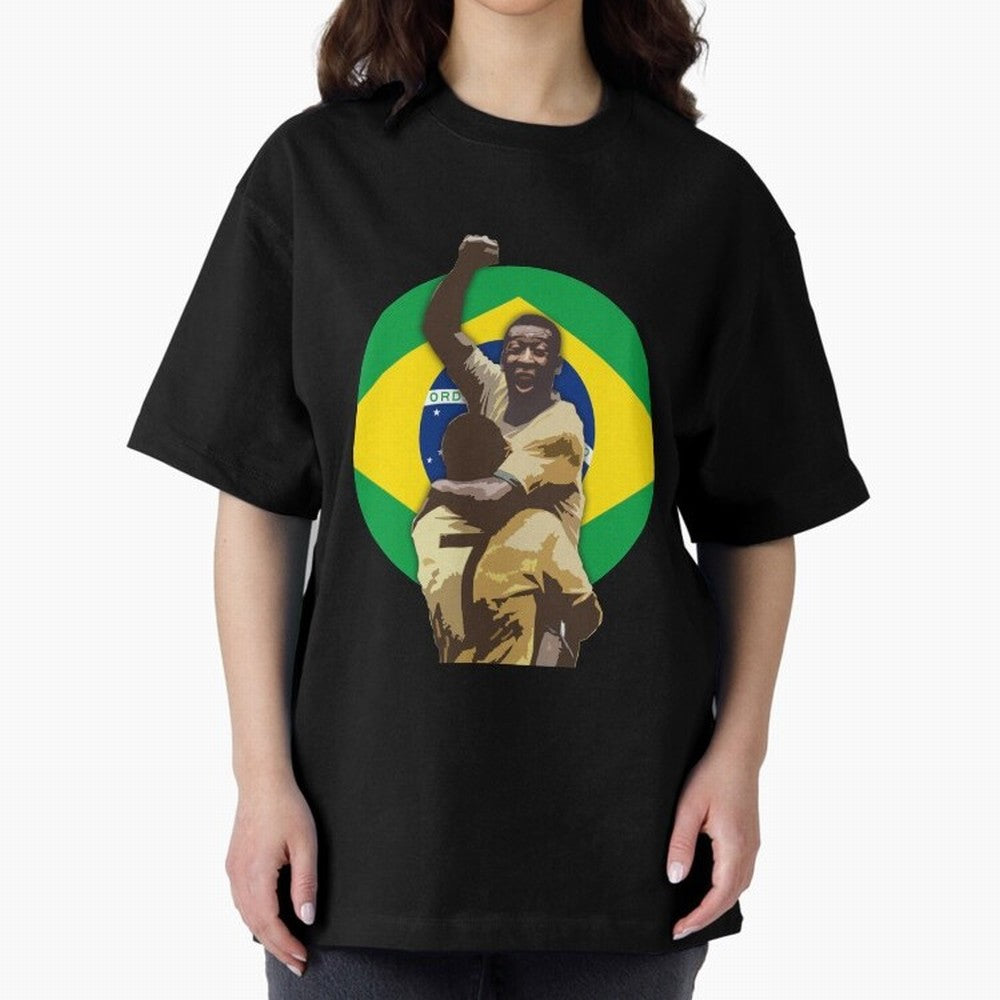 Pele Greates Footbal Player in History - Joga Bonito Oversized T-Shirt Carry the Colors and Pride of FIFA World Cup 2026 USA Canada Mexico Made for Mbappe and Neymar, Germany Energy, Worldwide Fan Energy, Dramatic Goals, Stadium Lights and
