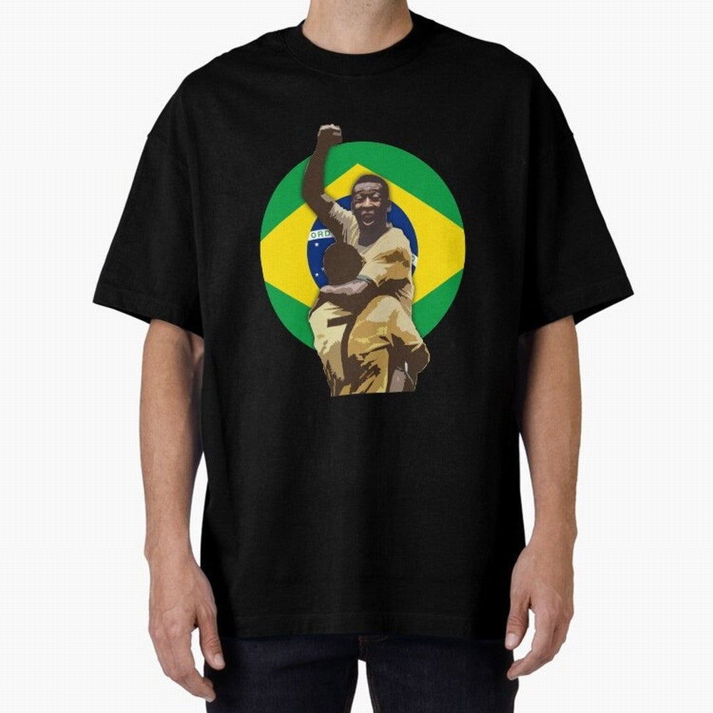 Pele Greates Footbal Player in History - Joga Bonito Oversized T-Shirt Carry the Colors and Pride of FIFA World Cup 2026 USA Canada Mexico Made for Mbappe and Neymar, Germany Energy, Worldwide Fan Energy, Dramatic Goals, Stadium Lights and