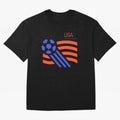 USA 1994 World Cup Soccer Retro 90s Oversized T-Shirt Represent Global Football Passion for FIFA World Cup 2026 USA Canada Mexico, Centered on Haaland, Brazil, Worldwide Fan Energy, Dramatic Goals, Stadium Lights and Championship Celebrations;