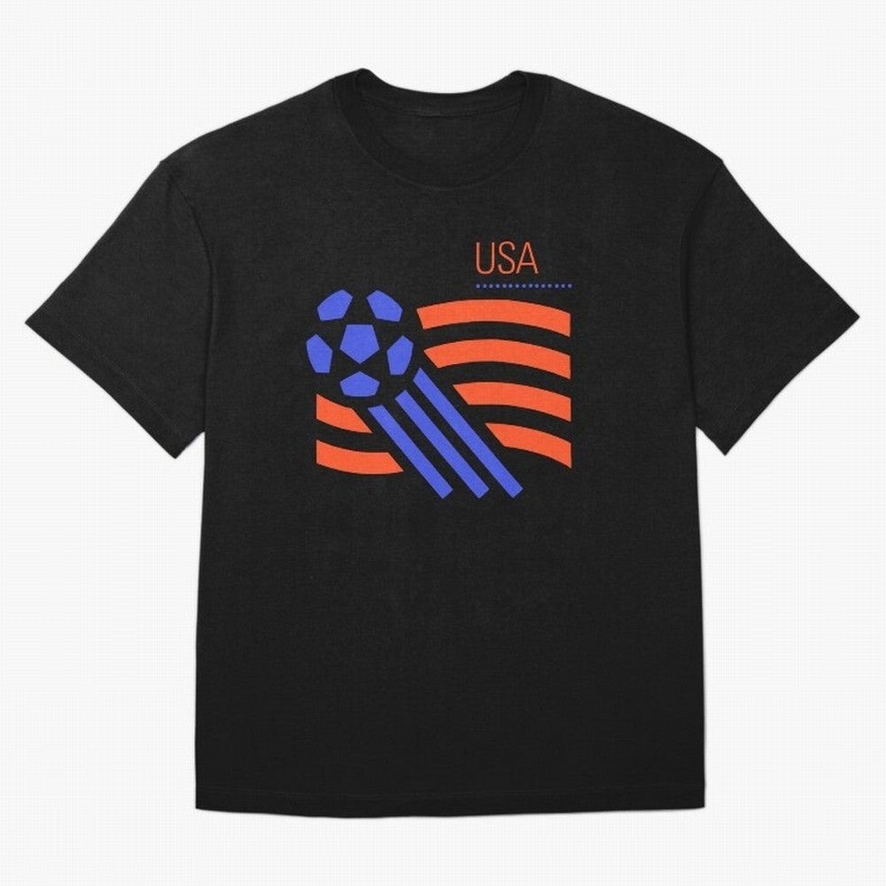 USA 1994 World Cup Soccer Retro 90s Oversized T-Shirt Represent Global Football Passion for FIFA World Cup 2026 USA Canada Mexico, Centered on Haaland, Brazil, Worldwide Fan Energy, Dramatic Goals, Stadium Lights and Championship Celebrations;