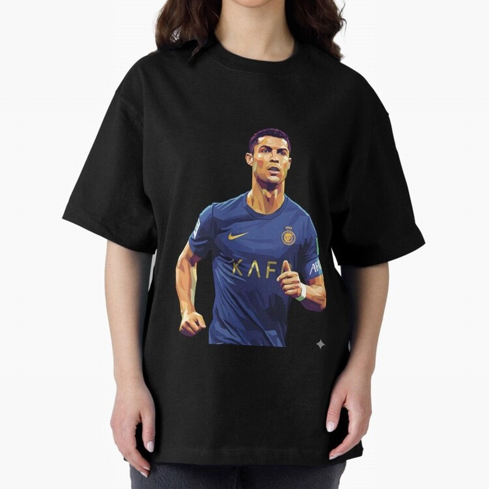 Ronaldo pop art Oversized T-Shirt Follow Every Goal of Match Day Hype around FIFA World Cup 2026 USA Canada Mexico, Mbappe, Portugal, Match Day Excitement, Supporter Culture, Golden Goals and Global Football Passion; Perfect for People Who Love