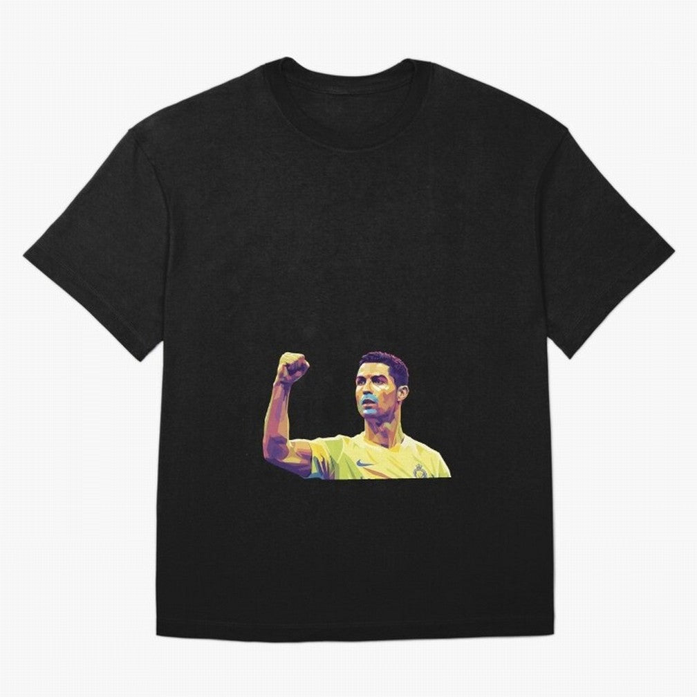 Ronaldo pop art Oversized T-Shirt Join Global Football Passion for FIFA World Cup 2026 USA Canada Mexico, with Mbappe, England, France and Netherlands, Football Passion, Legendary Performances, Festival Vibes and Supporter Community; Made for