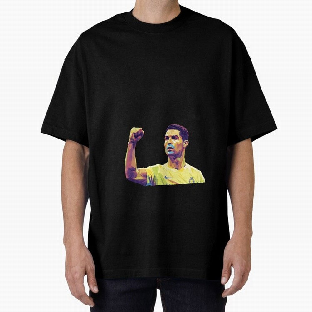 Ronaldo pop art Oversized T-Shirt Join Global Football Passion for FIFA World Cup 2026 USA Canada Mexico, with Mbappe, England, France and Netherlands, Football Passion, Legendary Performances, Festival Vibes and Supporter Community; Made for