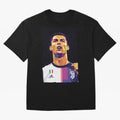 Ronaldo pop art Oversized T-Shirt Honor Football Greatness during Global Football Passion for FIFA World Cup 2026, Connected to Messi, Neymar and Mbappe, Portugal, Spain and Germany, Football History, Final Match Energy, Crowd Noise and Once in a