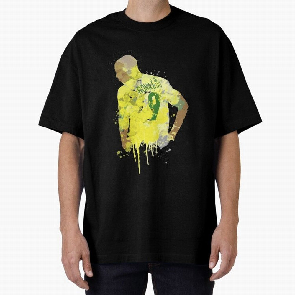 Ronaldo Brazil Legend Art Oversized T-Shirt Back Your Heroes with FIFA World Cup 2026 Group Stage Spirit, Filled with Portugal, Spain and Germany, Messi, CR7 and Mbappe, Stadium Memories, Football Loyalty, International Chants and Championship