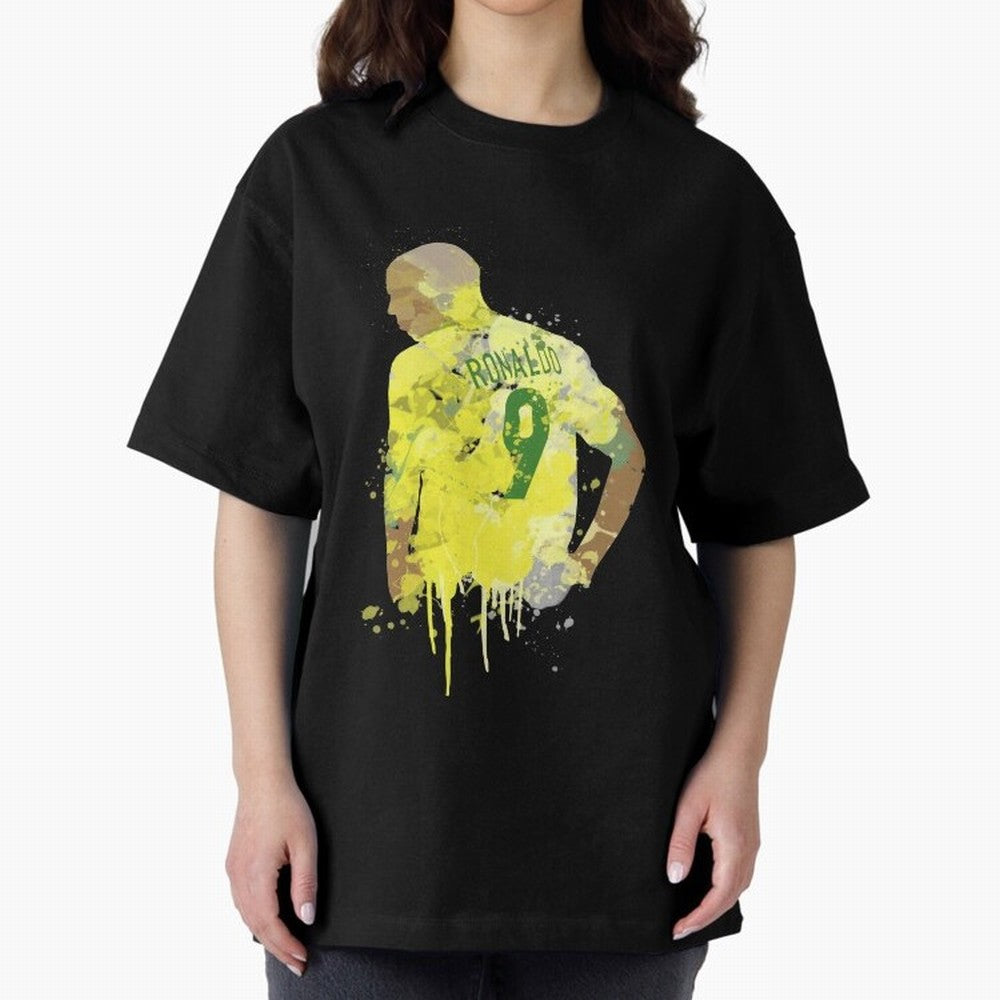 Ronaldo Brazil Legend Art Oversized T-Shirt Back Your Heroes with FIFA World Cup 2026 Group Stage Spirit, Filled with Portugal, Spain and Germany, Messi, CR7 and Mbappe, Stadium Memories, Football Loyalty, International Chants and Championship