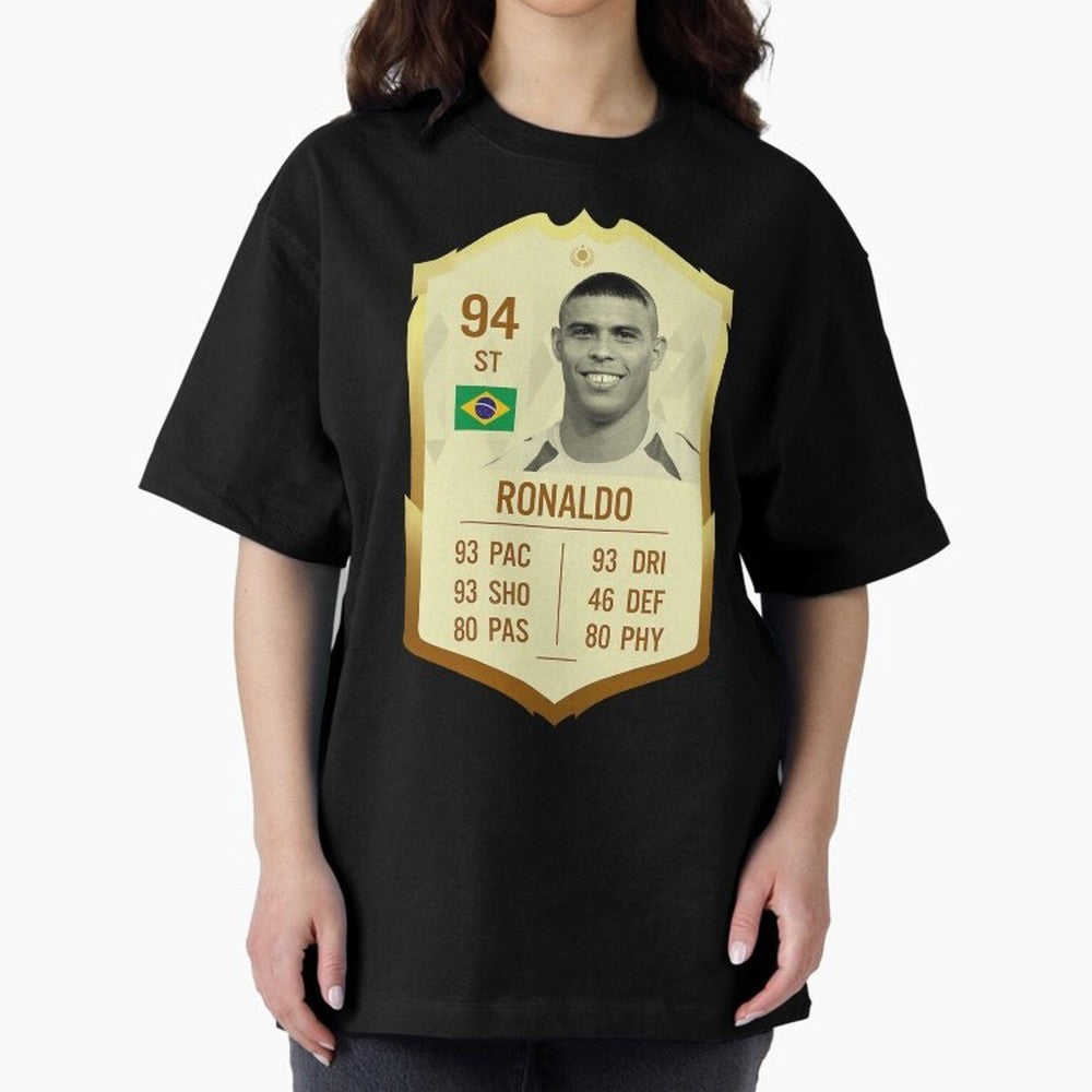 Ronaldo Ultimate Card Oversized T-Shirt Show Support during Global Football Passion for FIFA World Cup 2026 Group Stage, Driven by Messi, Neymar and Mbappe, Spain, Global Supporter Spirit, Legendary Goals, National Colors and Tournament