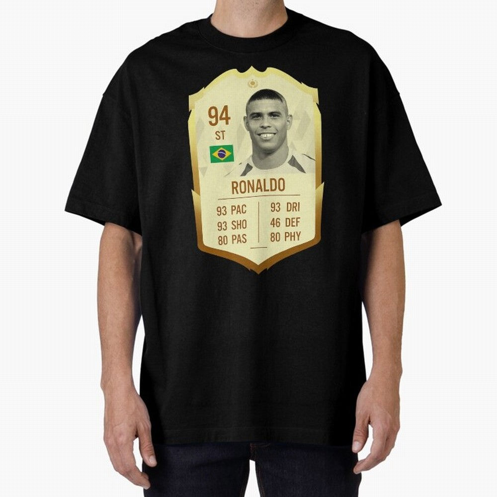 Ronaldo Ultimate Card Oversized T-Shirt Show Support during Global Football Passion for FIFA World Cup 2026 Group Stage, Driven by Messi, Neymar and Mbappe, Spain, Global Supporter Spirit, Legendary Goals, National Colors and Tournament