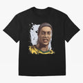 Illustration Ronaldinho Art Oversized T-Shirt Relive Global Football Passion for FIFA World Cup 2026 Group Stage, Made for Neymar, Brazil, Champion Mindset, Group Stage Buzz, Knockout Tension and Passionate Fan Culture; Great for Watch Parties,