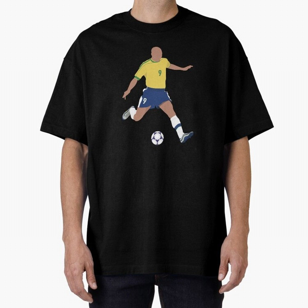 Ronaldo Lu¨ªs Naz¨¢rio de Lima - R9 Oversized T-Shirt Show Match Day Excitement for FIFA World Cup 2026 Group Stage Spirit, Centered on Brazil, CR7, Fan Favorite Moments, National Team Passion, Big Match Drama and Soccer History; Great for