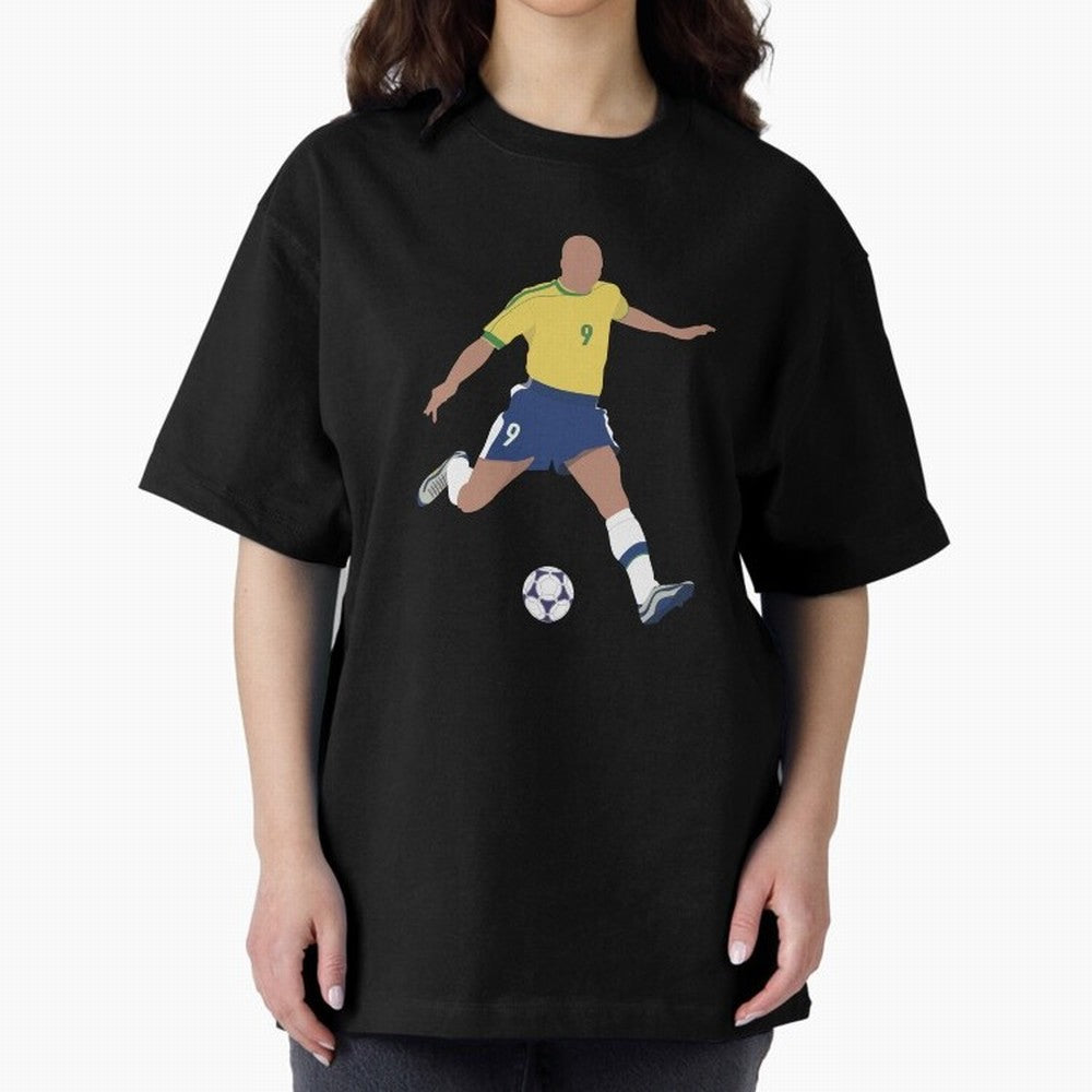 Ronaldo Lu¨ªs Naz¨¢rio de Lima - R9 Oversized T-Shirt Show Match Day Excitement for FIFA World Cup 2026 Group Stage Spirit, Centered on Brazil, CR7, Fan Favorite Moments, National Team Passion, Big Match Drama and Soccer History; Great for